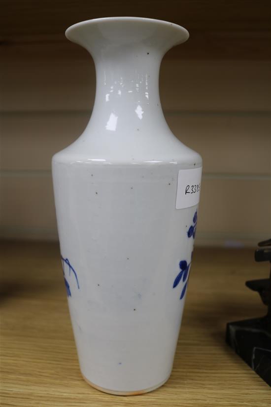 A Chinese blue and white vase